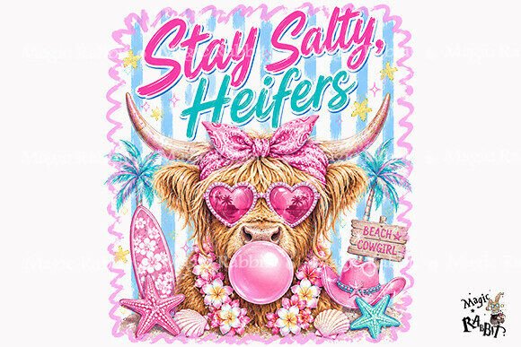 Download Stay Salty Heifers Highland Cow PNG - Premium Resources