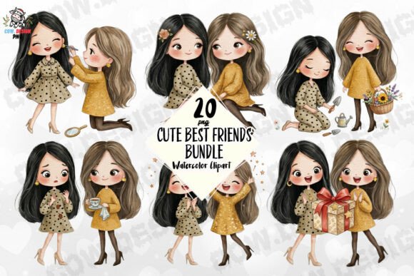 Download Cute Best Friends Bundle PNG - Png Collection