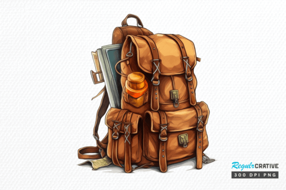 Download Vintage Backpack Sublimation Clipart Png - Png Collection
