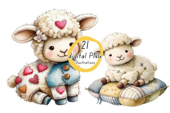 Download Cute Sheep Clipart Set of 21 PNG - Png Collection