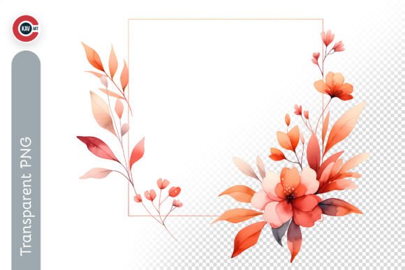 Download Minimalist Watercolor Flower Frame PNG - Png Collection