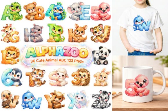 Download Cute Animal Alphabet Clipart, ABC PNG - Png Collection