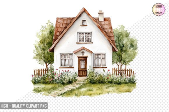 Download Watercolor House Clipart Design – PNG - Png Collection