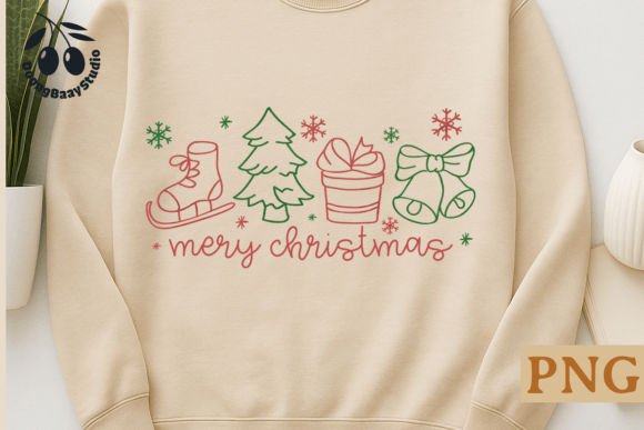 Download Merry Christmas Line Art PNG - Png Collection