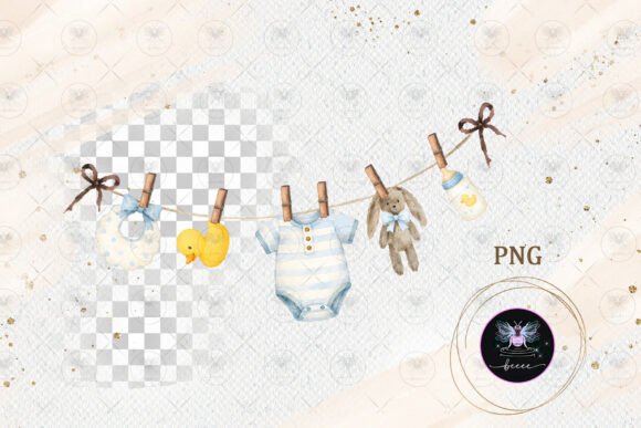 Download Duck Baby Boy Clothesline PNG - Png Collection