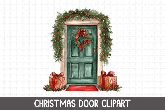 Download Christmas Door Clipart Design PNG - Png Collection