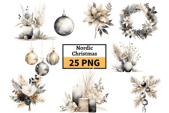 Download Nordic Christmas Decorations Clipart PNG - Png Collection