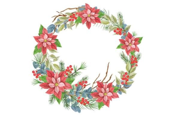 Download Christmas Wreath Clipart Watercolor PNG - Png Collection