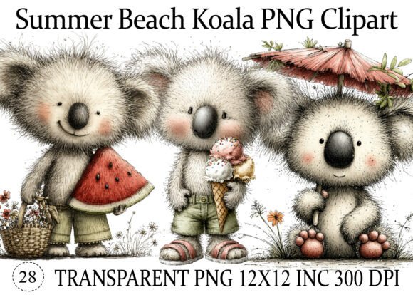 Download Summer Beach Koala PNG Clipart - Png Collection