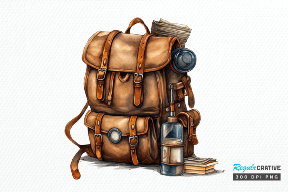 Download Vintage Backpack Sublimation Clipart Png - Png Collection