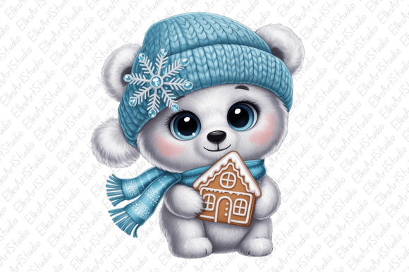Download Christmas Polar Bear Clipart Png - Png Collection