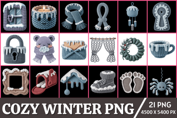 Download Cozy Winter Illustration PNG Bundle - Winter illustration Collection