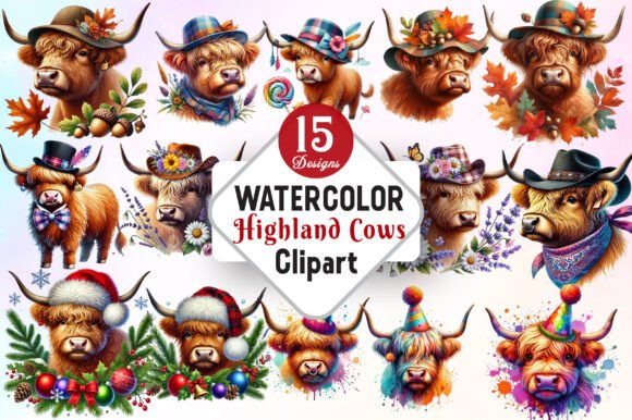 Download Western Highland Cows Clipart Cowboy PNG - Premium Resources
