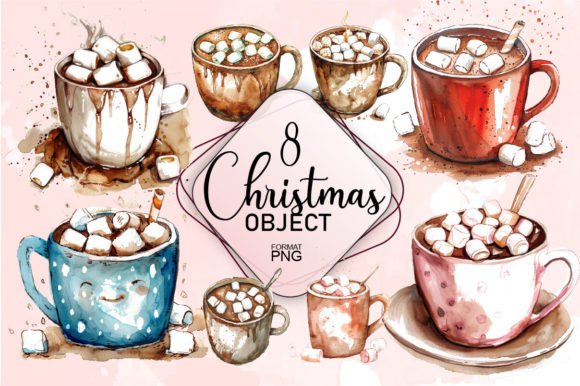 Download Watercolor Christmas Cup Pack PNG - Png Collection