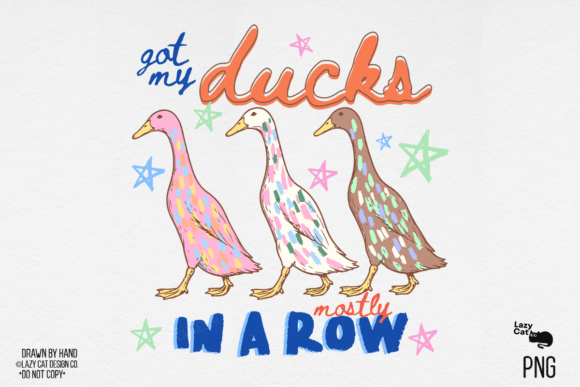 Download Summer Duck Preppy Hand Drawn PNG - Png Collection