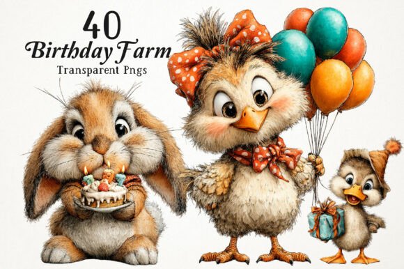 Download Cute Birthday Farm PNG Clipart - Png Collection