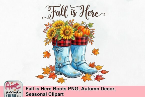 Download Fall is Here Boots PNG, Autumn Decor, Seasonal Clipart - Png Collection
