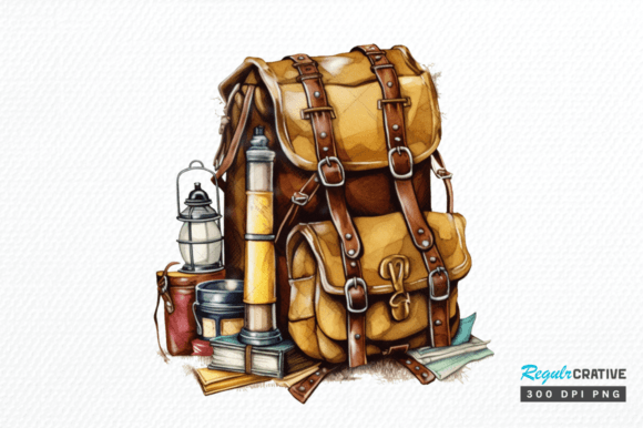 Download Vintage Backpack Sublimation Clipart Png - Png Collection