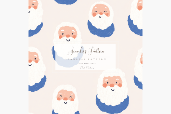 Download Cute Santa Seamless Christmas Pattern PNG - Png Collection