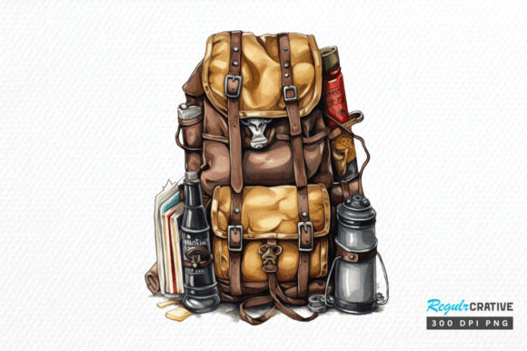 Download Vintage Backpack Sublimation Clipart Png - Png Collection