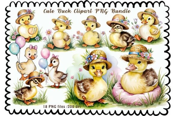 Download Cute Duck Clipart PNG Bundle, Baby Duck - Png Collection