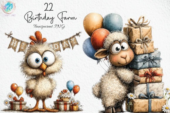 Download Cute Birthday Farm Clipart PNG - Png Collection
