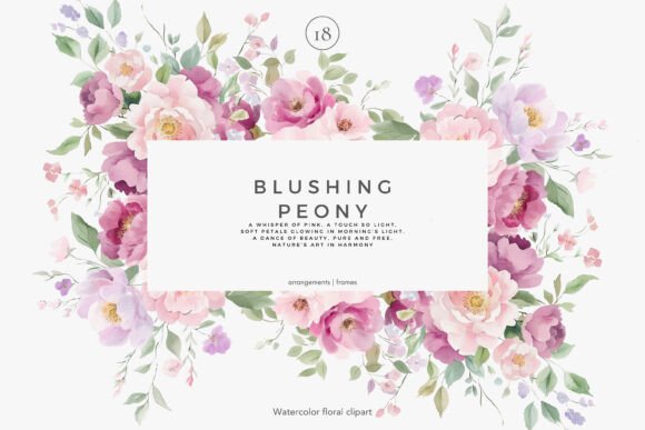 Download Floral Clipart Watercolor Peonies Png - Png Collection