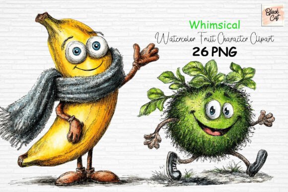 Download Whimsical Watercolor Fruit Clipart PNG - Png Collection