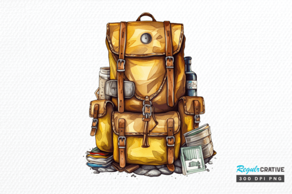 Download Vintage Backpack Sublimation Clipart Png - Png Collection