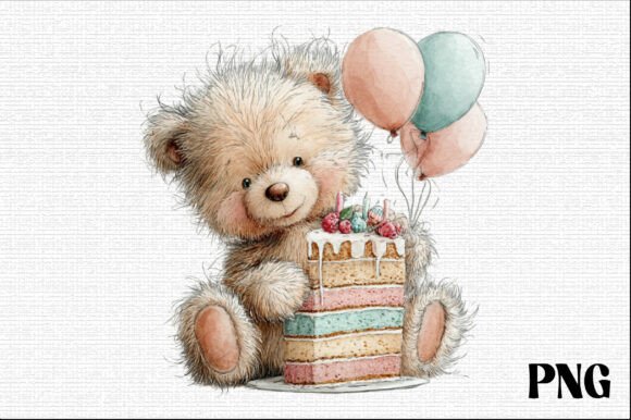 Download Cute Birthday Bear PNG Clipart - Png Collection