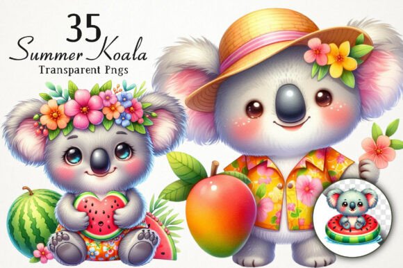 Download Cute Summer Koala PNG Clipart - Png Collection