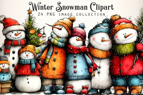Download Winter Snowman Clipart PNG - Png Collection