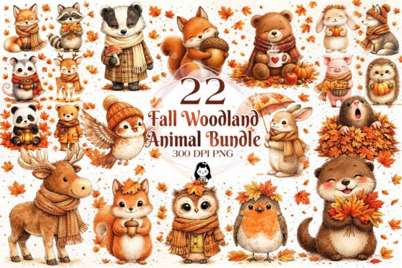 Download Autumn Fall Woodland Animals PNG Clipart - Png Collection