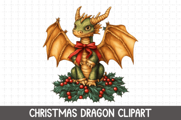 Download Christmas Dragon Clipart PNG - Png Collection