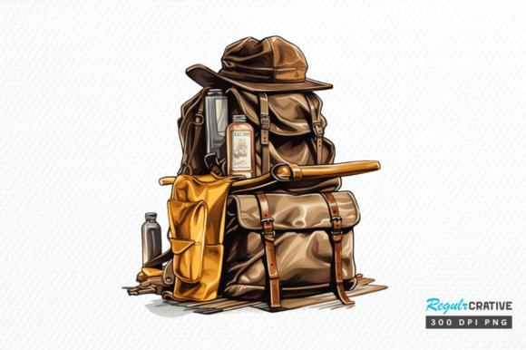 Download Vintage Backpack Sublimation Clipart Png - Png Collection