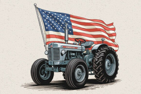 Download Patriotic Farm Tractor PNG - Png Collection