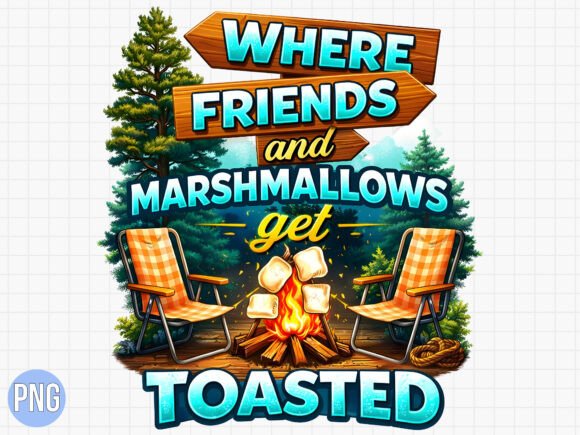 Download Funny Camping Friends Marshmallow PNG - Png Collection