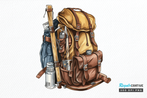 Download Vintage Backpack Sublimation Clipart Png - Png Collection