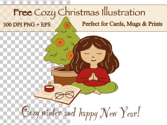 Download Free Cozy Winter Illustration | PNG+EPS - Winter illustration Collection