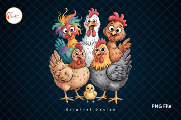 Download Chicken Family PNG Whimsical Chicken PNG - Png Collection