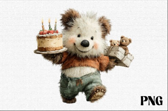 Download Cute Birthday Bear PNG Clipart - Png Collection