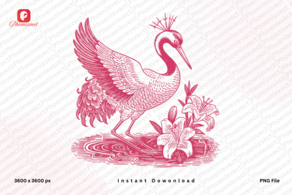 Download Hand Drawn Heron Crane Bird PNG - Png Collection