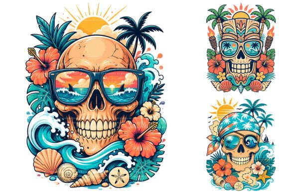 Download Tropical Skull Summer Sublimation PNG - Png Collection