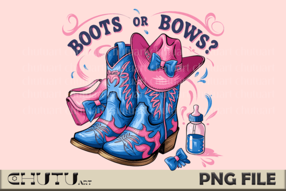 Download Boots or Bows Gender Reveal PNG - Png Collection