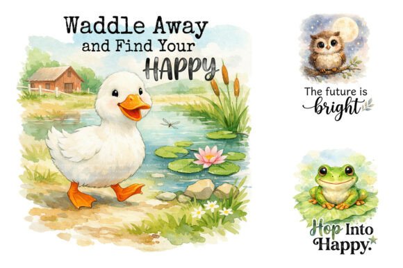 Download Cute Animal Watercolor Sublimation PNG - Png Collection