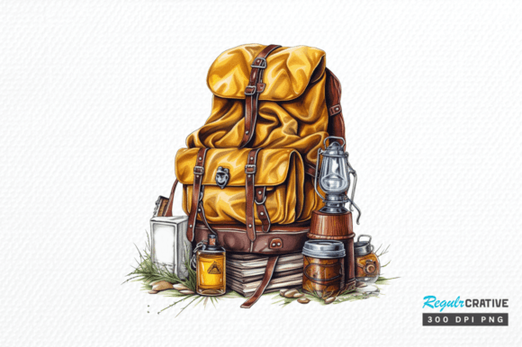 Download Vintage Backpack Sublimation Clipart Png - Png Collection