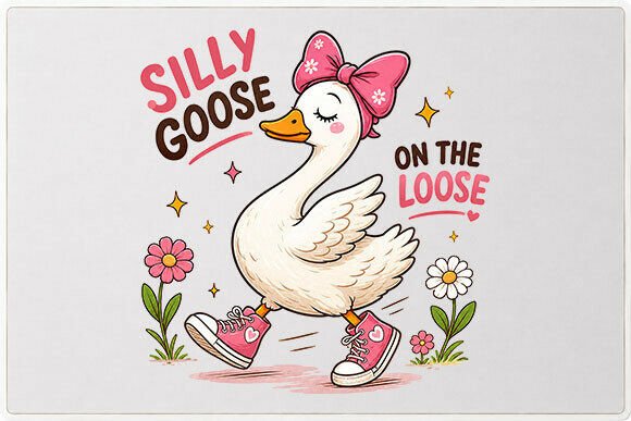 Download Cute Silly Goose Graphic PNG - Png Collection