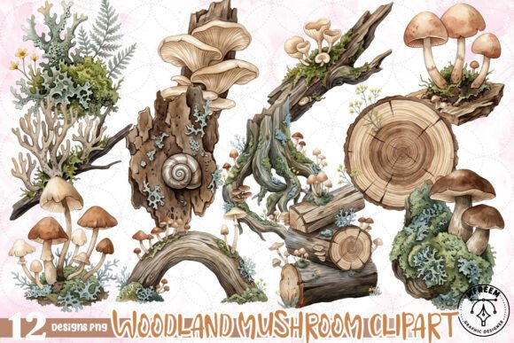 Download Woodland Mushroom Clipart PNG - Png Collection