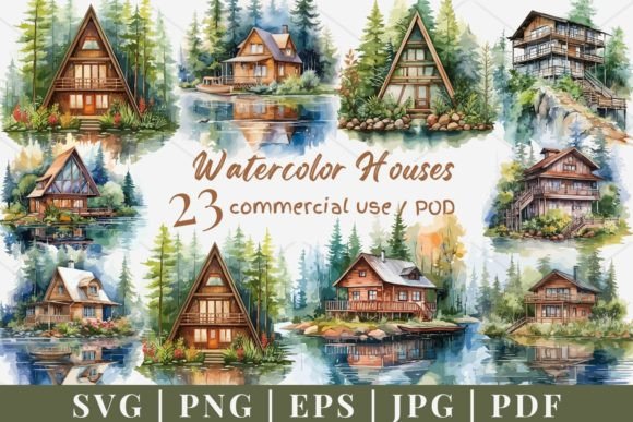 Download 20 Watercolor House Vector, SVG, PNG 960 - Png Collection