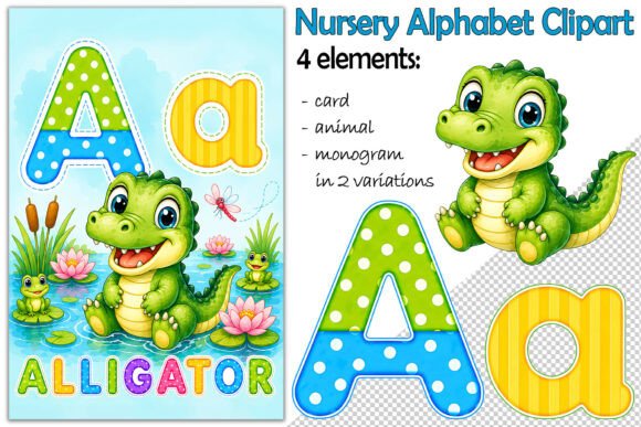 Download Alphabet Clipart Letter a, Alligator PNG - Png Collection